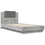 Cama con cabecero madera de ingeniería gris hormigón 75x190 cm de , Camas y somieres - Ref: Foro24-3209978, Precio: 131,97 €,...