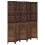 Biombo separador de 5 paneles madera paulownia marrón oscuro de , Divisores de ambientes - Ref: Foro24-358712, Precio: 169,10...