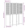 Biombo separador de 5 paneles madera paulownia marrón oscuro de , Divisores de ambientes - Ref: Foro24-358712, Precio: 169,10...