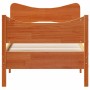 Estructura cama con cabecero madera pino marrón cera 90x200 cm de , Camas y somieres - Ref: Foro24-3216392, Precio: 160,57 €,...