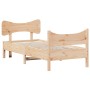 Estructura de cama con cabecero madera maciza pino 90x190 cm de , Camas y somieres - Ref: Foro24-3216402, Precio: 142,39 €, D...