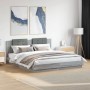 Cama con cabecero madera de ingeniería gris Sonoma 160x200 cm de , Camas y somieres - Ref: Foro24-3209910, Precio: 186,76 €, ...