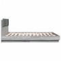 Cama con cabecero madera de ingeniería gris Sonoma 160x200 cm de , Camas y somieres - Ref: Foro24-3209910, Precio: 186,76 €, ...