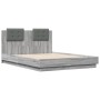 Cama con cabecero madera de ingeniería gris Sonoma 135x190 cm de , Camas y somieres - Ref: Foro24-3209959, Precio: 168,43 €, ...