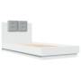 Estructura cama con cabecero madera ingeniería blanco 100x200cm de , Camas y somieres - Ref: Foro24-3209933, Precio: 157,46 €...