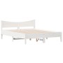 Estructura de cama con cabecero madera de pino blanco 150x200cm de , Camas y somieres - Ref: Foro24-3216367, Precio: 203,30 €...
