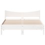 Estructura de cama con cabecero madera de pino blanco 150x200cm de , Camas y somieres - Ref: Foro24-3216367, Precio: 203,30 €...
