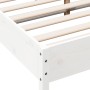 Estructura de cama con cabecero madera de pino blanco 150x200cm de , Camas y somieres - Ref: Foro24-3216367, Precio: 203,30 €...