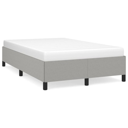 Estructura de cama tela gris claro 120x190 cm de , Camas y somieres - Ref: Foro24-379508, Precio: 102,45 €, Descuento: %