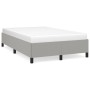 Estructura de cama tela gris claro 120x190 cm de , Camas y somieres - Ref: Foro24-379508, Precio: 102,45 €, Descuento: %