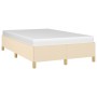 Estructura de cama tela crema 120x190 cm de , Camas y somieres - Ref: Foro24-379520, Precio: 96,36 €, Descuento: %