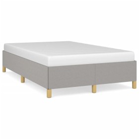 Estructura de cama tela gris claro 120x190 cm de , Camas y somieres - Ref: Foro24-379515, Precio: 79,32 €, Descuento: %