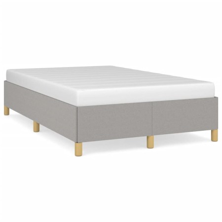 Estructura de cama tela gris claro 120x190 cm de , Camas y somieres - Ref: Foro24-379515, Precio: 79,32 €, Descuento: %