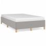 Estructura de cama tela gris claro 120x190 cm de , Camas y somieres - Ref: Foro24-379515, Precio: 79,32 €, Descuento: %