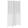 Biombo separador de 3 paneles madera maciza Paulownia blanco de , Divisores de ambientes - Ref: Foro24-358719, Precio: 103,30...