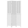 Biombo separador de 3 paneles madera maciza Paulownia blanco de , Divisores de ambientes - Ref: Foro24-358719, Precio: 103,30...