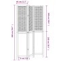 Biombo separador de 3 paneles madera maciza Paulownia blanco de , Divisores de ambientes - Ref: Foro24-358719, Precio: 103,30...