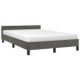 Estructura cama con cabecero terciopelo gris oscuro 120x190 cm de , Camas y somieres - Ref: Foro24-379548, Precio: 114,78 €, ...