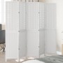 Biombo separador de 5 paneles madera maciza Paulownia blanco de , Divisores de ambientes - Ref: Foro24-358727, Precio: 154,53...