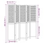 Biombo separador de 5 paneles madera maciza Paulownia blanco de , Divisores de ambientes - Ref: Foro24-358727, Precio: 154,53...