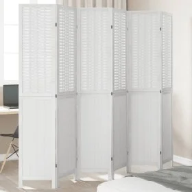 White Paulownia solid wood 6-panel dividing screen by , Room dividers - Ref: Foro24-358731, Price: 185,13 €, Discount: %