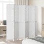Biombo separador de 6 paneles madera maciza Paulownia blanco de , Divisores de ambientes - Ref: Foro24-358731, Precio: 192,41...