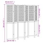 Biombo separador de 6 paneles madera maciza Paulownia blanco de , Divisores de ambientes - Ref: Foro24-358731, Precio: 192,41...