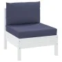 Cojines para muebles de palets 2 unidades tela azul marino de , Cojines para sillas y sofás - Ref: Foro24-379148, Precio: 45,...