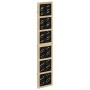Biombo separador 3 paneles madera maciza Paulownia marrón negro de , Divisores de ambientes - Ref: Foro24-358799, Precio: 101...