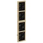 Biombo separador 4 paneles madera maciza Paulownia marrón negro de , Divisores de ambientes - Ref: Foro24-358802, Precio: 132...