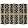Biombo separador 6 paneles madera maciza Paulownia marrón negro de , Divisores de ambientes - Ref: Foro24-358809, Precio: 149...