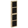 Biombo separador 6 paneles madera maciza Paulownia marrón negro de , Divisores de ambientes - Ref: Foro24-358809, Precio: 162...