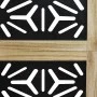 Biombo separador 6 paneles madera maciza Paulownia marrón negro de , Divisores de ambientes - Ref: Foro24-358809, Precio: 149...