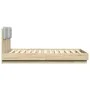 Estructura cama con cabecero luces LED roble Sonoma 120x190 cm de , Camas y somieres - Ref: Foro24-3210054, Precio: 175,90 €,...