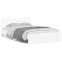 Estructura de cama con cabecero y luces LED blanco 135x190 cm de , Camas y somieres - Ref: Foro24-3207630, Precio: 148,39 €, ...