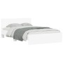 Estructura de cama con cabecero y luces LED blanco 135x190 cm de , Camas y somieres - Ref: Foro24-3207630, Precio: 148,39 €, ...