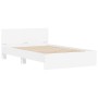 Estructura de cama con cabecero y luces LED blanco 135x190 cm de , Camas y somieres - Ref: Foro24-3207630, Precio: 148,39 €, ...