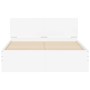 Estructura de cama con cabecero y luces LED blanco 135x190 cm de , Camas y somieres - Ref: Foro24-3207630, Precio: 148,39 €, ...