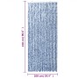 Cortina antimoscas chenilla azul y blanco 100x230 cm de , Mosquiteras para ventanas - Ref: Foro24-377372, Precio: 61,14 €, De...