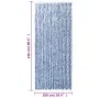 Cortina antimoscas chenilla azul y blanco 100x230 cm de , Mosquiteras para ventanas - Ref: Foro24-377372, Precio: 66,03 €, De...