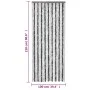 Cortina antimoscas chenilla gris y blanco 100x230 cm de , Mosquiteras para ventanas - Ref: Foro24-377370, Precio: 66,03 €, De...