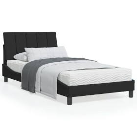 Estructura de cama con cabecero de terciopelo negro 100x200 cm de , Camas y somieres - Ref: Foro24-3207833, Precio: 123,89 €,...