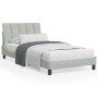 Estructura de cama con cabecero terciopelo gris claro 100x200cm de , Camas y somieres - Ref: Foro24-3207831, Precio: 141,09 €...