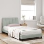 Estructura de cama con cabecero terciopelo gris claro 100x200cm de , Camas y somieres - Ref: Foro24-3207831, Precio: 141,09 €...