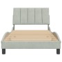 Estructura de cama con cabecero terciopelo gris claro 100x200cm de , Camas y somieres - Ref: Foro24-3207831, Precio: 141,09 €...