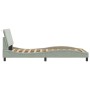 Estructura de cama con cabecero terciopelo gris claro 100x200cm de , Camas y somieres - Ref: Foro24-3207831, Precio: 141,09 €...