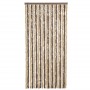 Cortina antimoscas chenilla marrón oscuro y beige 56x185 cm de , Mosquiteras para ventanas - Ref: Foro24-377353, Precio: 42,6...