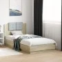 Bed frame headboard LED lights Sonoma oak 75x190 cm by , Beds and slatted bases - Ref: Foro24-3210068, Price: 154,63 €, Disco...