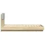 Bed frame headboard LED lights Sonoma oak 75x190 cm by , Beds and slatted bases - Ref: Foro24-3210068, Price: 154,63 €, Disco...