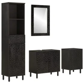Conjunto de armarios de baño 4 piezas madera maciza de mango de , Muebles de baño - Ref: Foro24-3206295, Precio: 361,68 €, De...